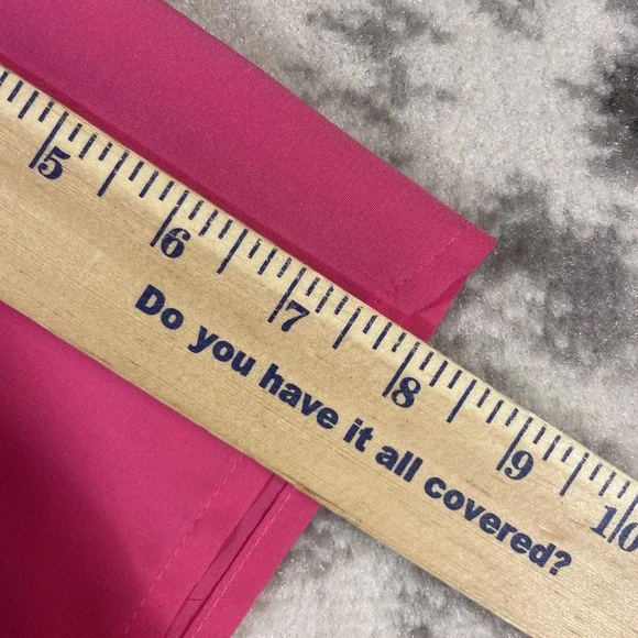 YVes Saint Clair Shirt Womens Size 8 Pink Button‎ Up Collared Summer Bright - Picture 5 of 10